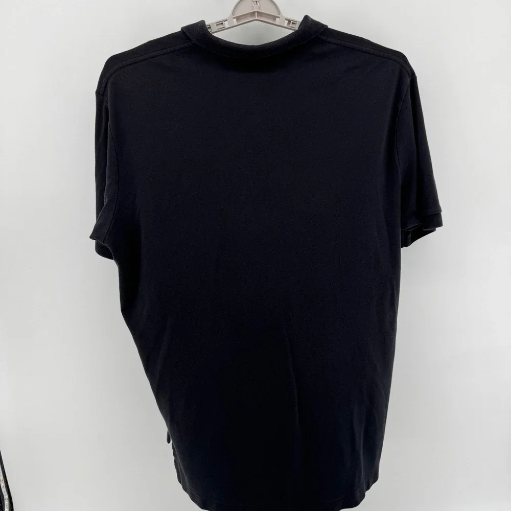 VTG Polo Ralph Lauren Mens XL Black Short Sleeve Polo Shirt Red Pony Logo Cotton
